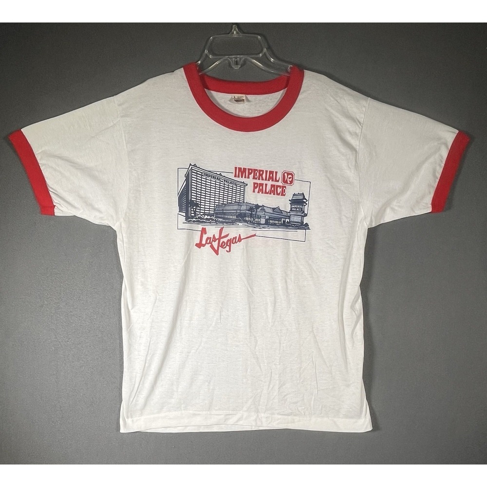 VTG Las Vegas Shirt Imperial Palace Auto Collect Single Stitch Screen Stars 2 Si